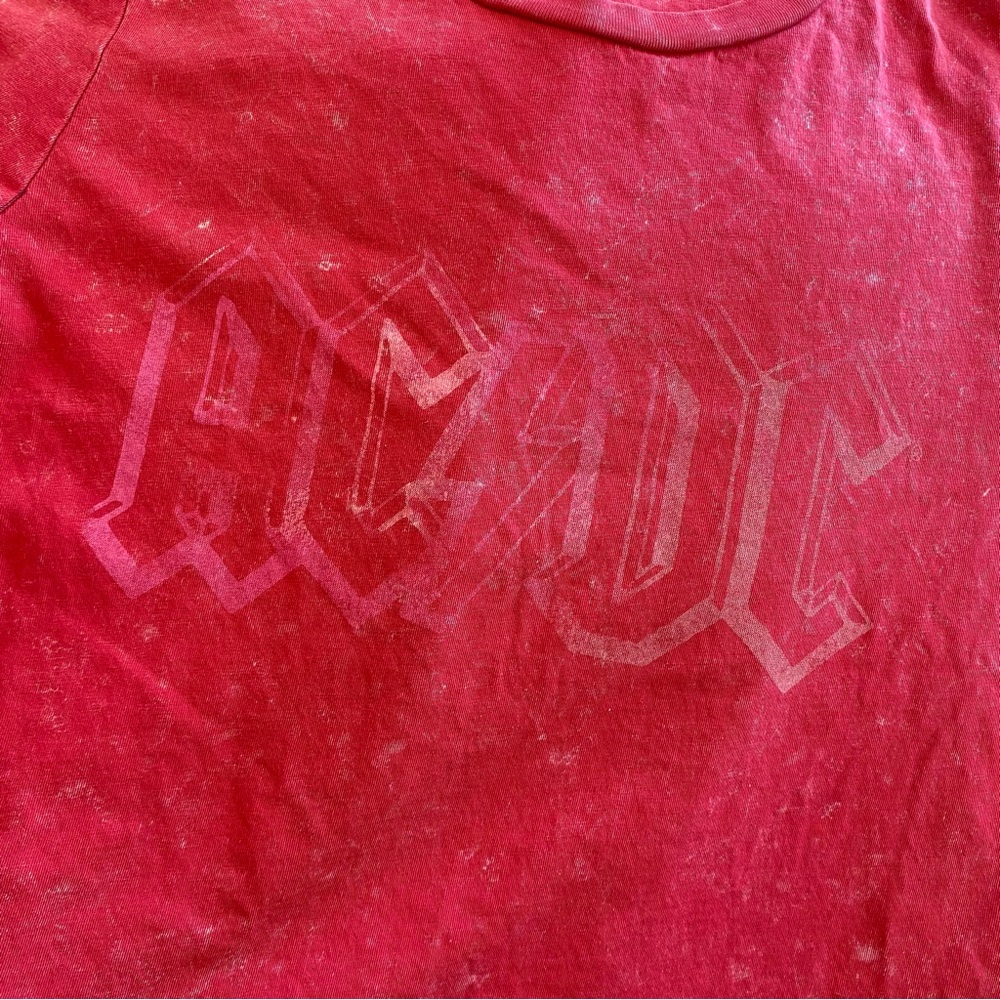 LUCKY BRAND Red Lava Wash AC/DC Tee Shirt - Picture 7 of 8